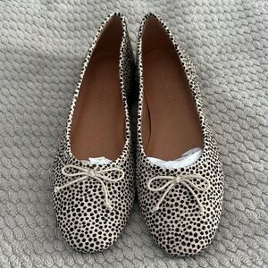 Madewell Dotted Flats in Black and Cream